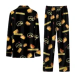Iowa Hawkeyes Long Pajama Set Personalized Snack Scatter Black Best Selling
