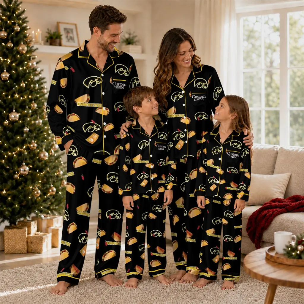 Iowa Hawkeyes Long Pajama Set Personalized Snack Scatter Black Latest Model Iowa Hawkeyes Long Pajama Set Personalized Snack Scatter Black Latest Model