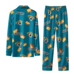 Jacksonville Jaguars Long Pajama Set Custom Snack Scatter Teal Best Selling