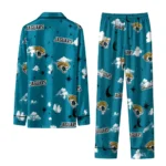 Jacksonville Jaguars Long Pajama Set Customized Cloud Stars Teal Best Selling