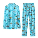jacksonville jaguars long pajama set customized ribbon chains teal best selling.webp