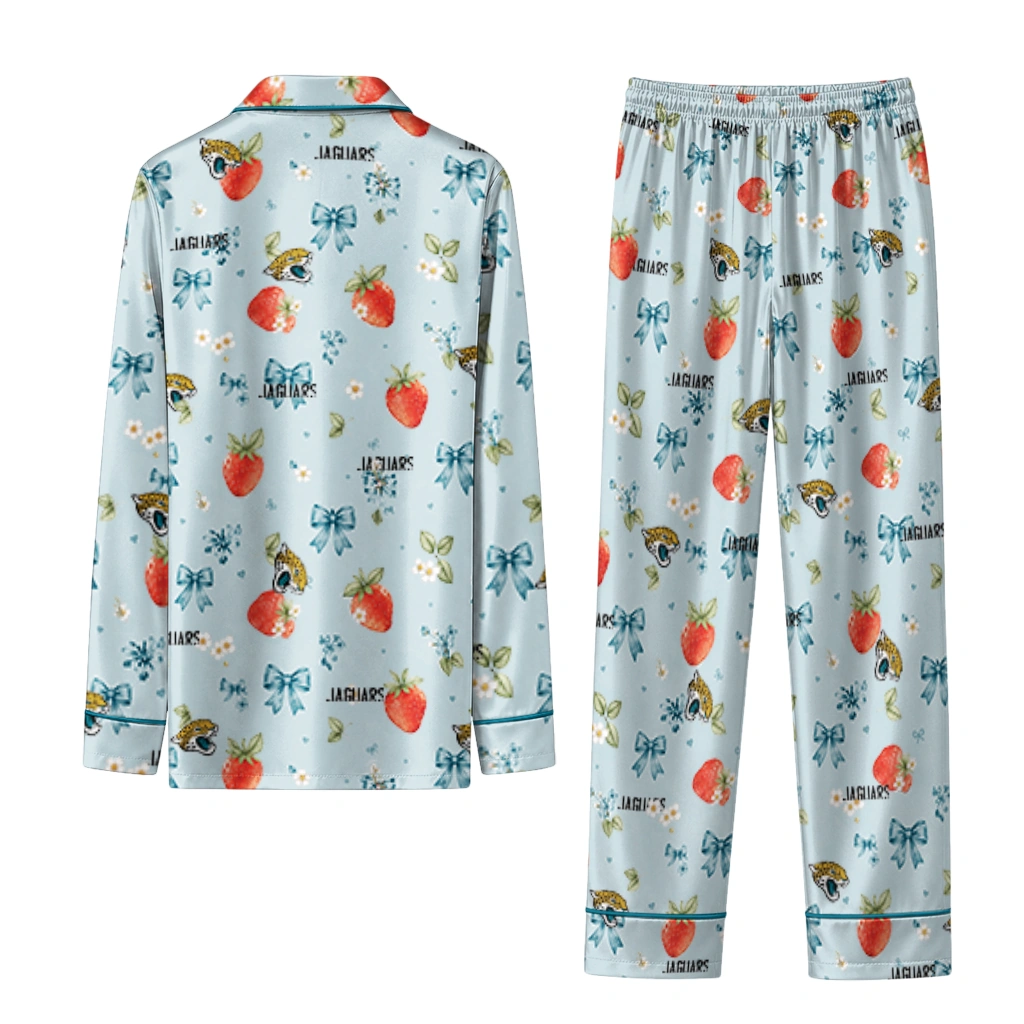 jacksonville jaguars long pajama set customized ribbon florals teal fashion forward.webp jacksonville jaguars long pajama set customized ribbon florals teal fashion forward.webp