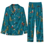 Jacksonville Jaguars Long Pajama Set Customized Sprig Scatter Teal Best Selling