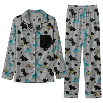 Jacksonville Jaguars Long Pajama Set Personalized Character Scatter Best Selling
