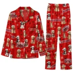 Jacksonville State Gamecocks Long Pajama Set Customized Animal Scatter Red Best Selling