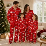 Jacksonville State Gamecocks Long Pajama Set Customized Cloud Stars Red Best Selling