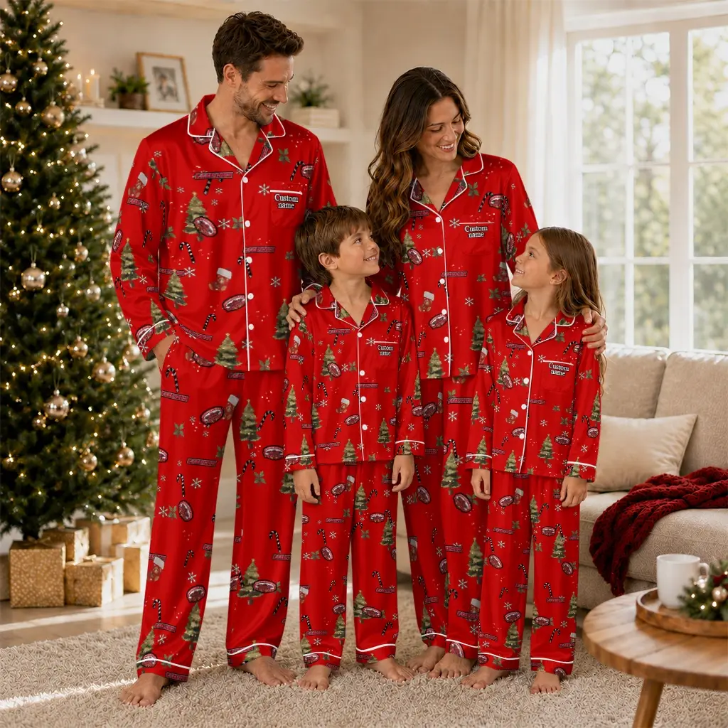 Jacksonville State Gamecocks Long Pajama Set Customized Sprig Scatter Red Latest Model Jacksonville State Gamecocks Long Pajama Set Customized Sprig Scatter Red Latest Model