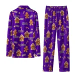 James Madison Dukes Long Pajama Set Personalized Candy Scatter Purple Best Selling