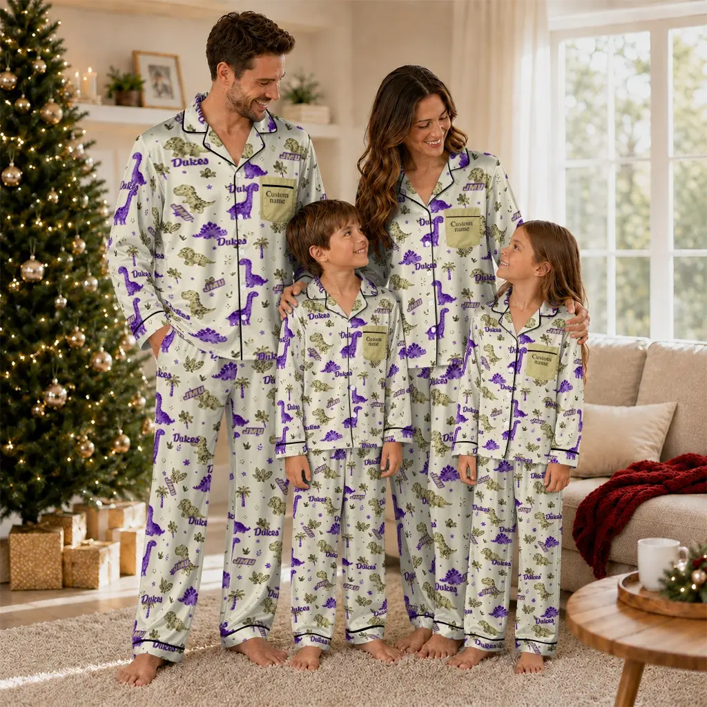 James Madison Dukes Long Pajama Set Personalized Character Scatter Latest Model James Madison Dukes Long Pajama Set Personalized Character Scatter Latest Model