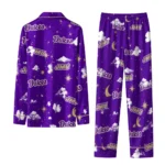 James Madison Dukes Long Pajama Set Personalized Cloud Stars Purple Best Selling