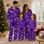 James Madison Dukes Long Pajama Set Personalized Cloud Stars Purple Best Selling