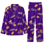 James Madison Dukes Long Pajama Set Personalized Snack Scatter Purple Best Selling