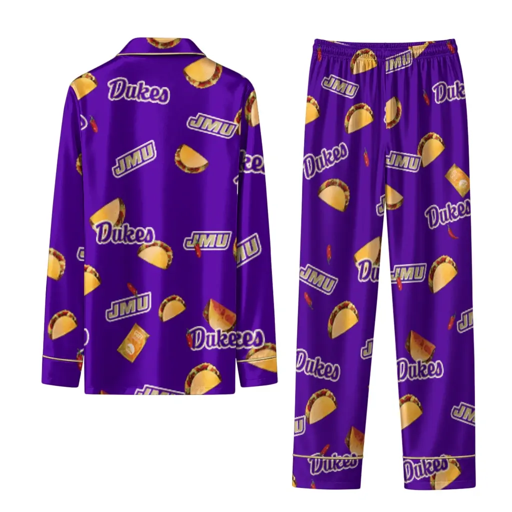 James Madison Dukes Long Pajama Set Personalized Snack Scatter Purple Fashion Forward James Madison Dukes Long Pajama Set Personalized Snack Scatter Purple Fashion Forward