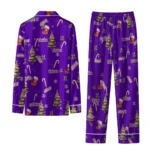 James Madison Dukes Long Pajama Set Personalized Sprig Scatter Purple Best Selling
