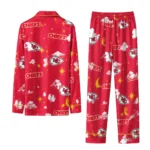 Kansas City Chiefs Long Pajama Set Personalized Cloud Stars Red Best Selling