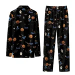 kansas city royals long pajama set custom icon confetti black best selling.webp