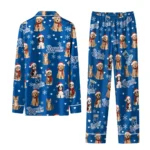Kansas City Royals Long Pajama Set Personalized Animal Scatter Royal Blue Best Selling