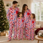 Kansas Jayhawks Long Pajama Set Custom Character Scatter Best Selling