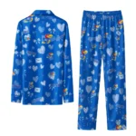 Kansas Jayhawks Long Pajama Set Custom Heart Charms Blue Best Selling
