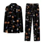 Kansas Jayhawks Long Pajama Set Custom Icon Confetti Black Best Selling