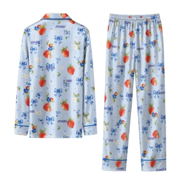 Kansas Jayhawks Long Pajama Set Custom Ribbon Florals Blue Fashion Forward
