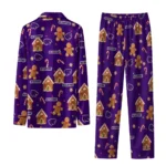 Kansas State Wildcats Long Pajama Set Personalized Candy Scatter Purple Best Selling