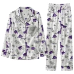 Kansas State Wildcats Long Pajama Set Personalized Character Scatter Best Selling