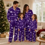 Kansas State Wildcats Long Pajama Set Personalized Cloud Stars Purple Best Selling