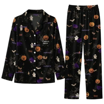 Kansas State Wildcats Long Pajama Set Personalized Icon Confetti Black Best Selling