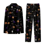 Kansas State Wildcats Long Pajama Set Personalized Icon Confetti Black Best Selling