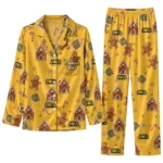 Kennesaw State Owls Long Pajama Set Personalized Candy Scatter Gold Best Selling