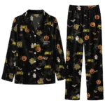 Kennesaw State Owls Long Pajama Set Personalized Icon Confetti Black Best Selling