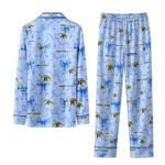 Kent State Golden Flashes Long Pajama Set Customized Ribbon Chains Navy Blue Best Selling