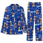 Kentucky Wildcats Long Pajama Set Customized Animal Scatter Blue Best Selling