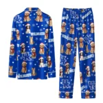 Kentucky Wildcats Long Pajama Set Customized Animal Scatter Blue Best Selling