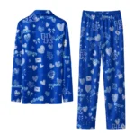 Kentucky Wildcats Long Pajama Set Customized Heart Charms Blue Best Selling