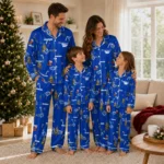 Kentucky Wildcats Long Pajama Set Customized Sprig Scatter Blue Best Selling