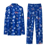 La Tech Long Pajama Set Custom Heart Charms Blue Best Selling