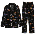 La Tech Long Pajama Set Custom Icon Confetti Black Best Selling