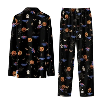 La Tech Long Pajama Set Custom Icon Confetti Black Fashion Forward