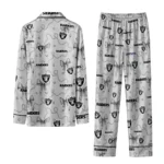 las vegas raiders long pajama set custom ribbon chains black best selling.webp