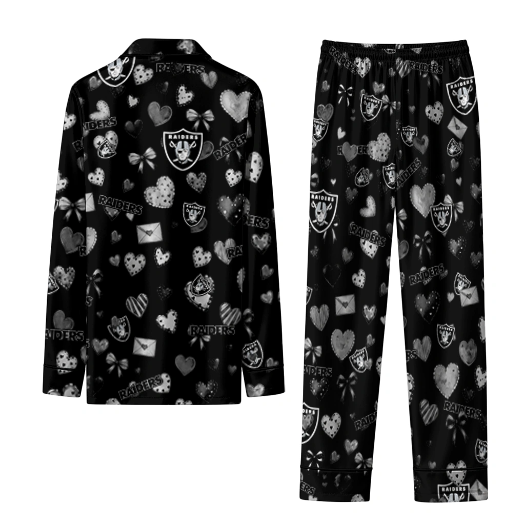 las vegas raiders long pajama set customized heart charms black fashion forward.webp las vegas raiders long pajama set customized heart charms black fashion forward.webp