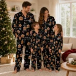Las Vegas Raiders Long Pajama Set Personalized Candy Scatter Black Best Selling