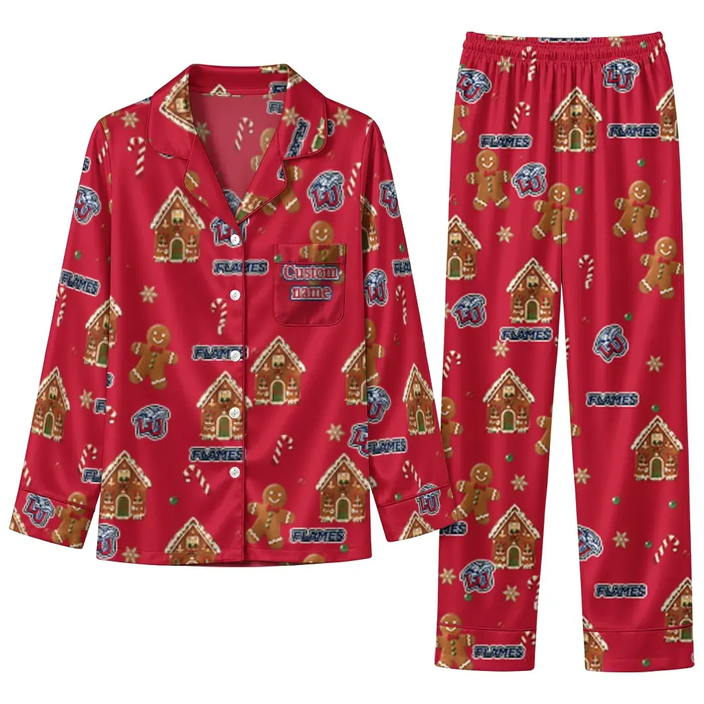 Liberty Flames Long Pajama Set Custom Candy Scatter Red Best Selling Liberty Flames Long Pajama Set Custom Candy Scatter Red Best Selling