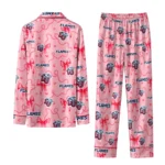 Liberty Flames Long Pajama Set Custom Ribbon Chains Red Best Selling