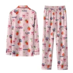 Liberty Flames Long Pajama Set Custom Ribbon Florals Red Best Selling