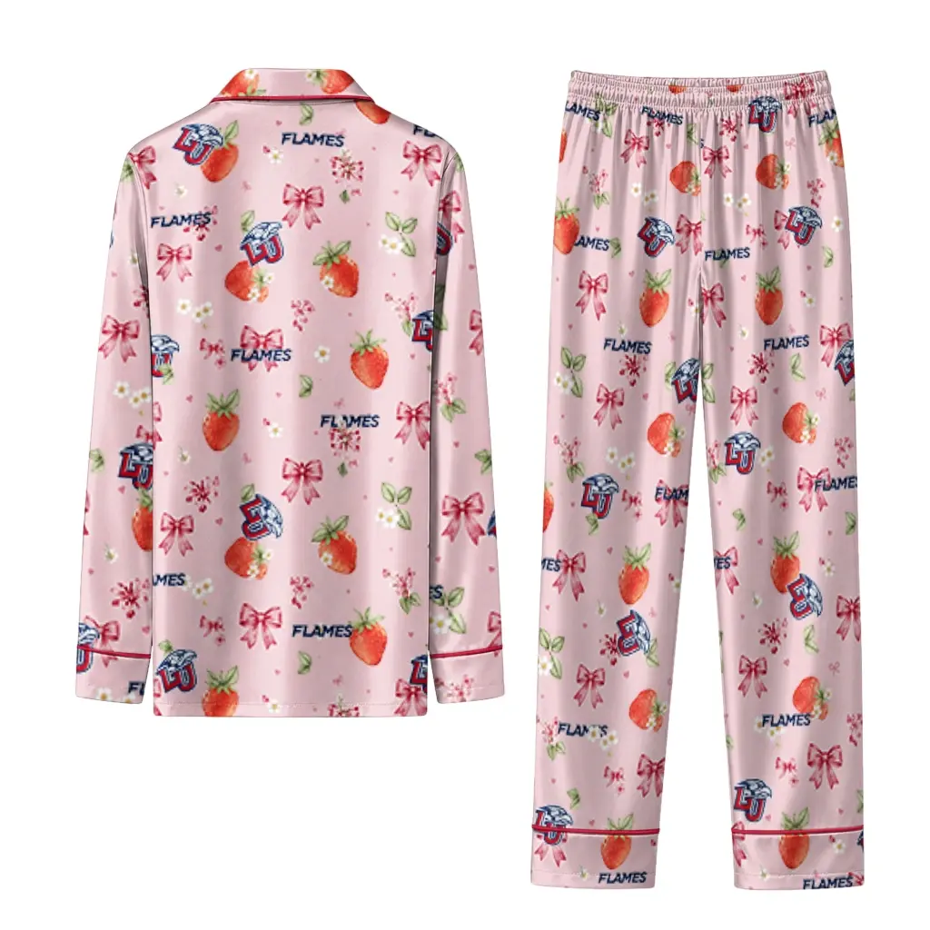 Liberty Flames Long Pajama Set Custom Ribbon Florals Red Fashion Forward Liberty Flames Long Pajama Set Custom Ribbon Florals Red Fashion Forward