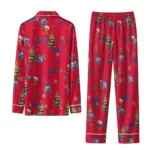 Liberty Flames Long Pajama Set Custom Sprig Scatter Red Best Selling