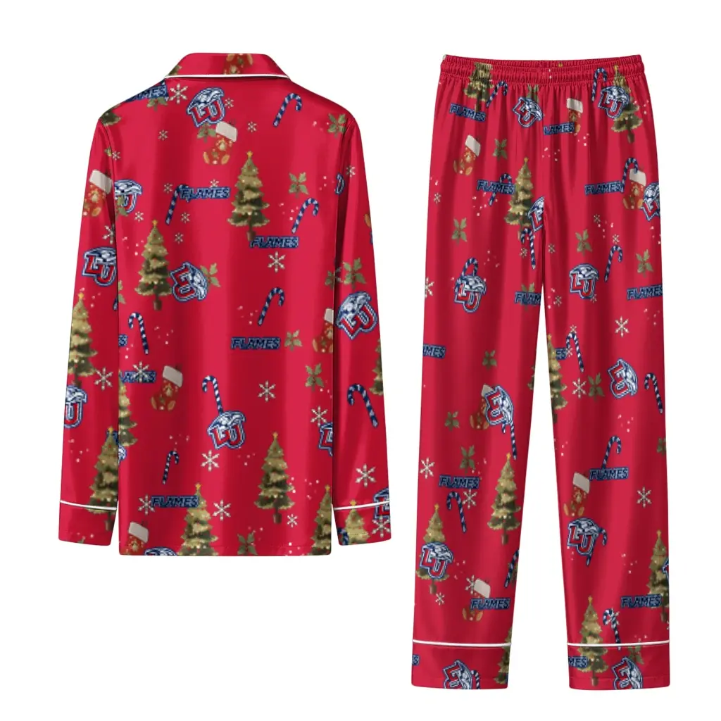 Liberty Flames Long Pajama Set Custom Sprig Scatter Red Fashion Forward Liberty Flames Long Pajama Set Custom Sprig Scatter Red Fashion Forward