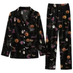 los angeles angels long pajama set customized icon confetti black best selling.webp